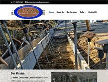 Tablet Screenshot of jbatesconcrete.com